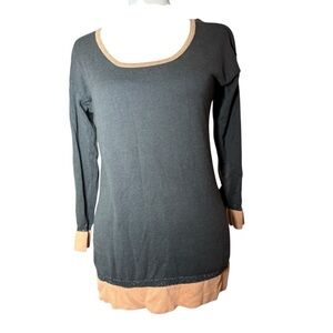 Revolution by Cyrus Gray Pink Argyle Diamond Sweater Tunic Medium